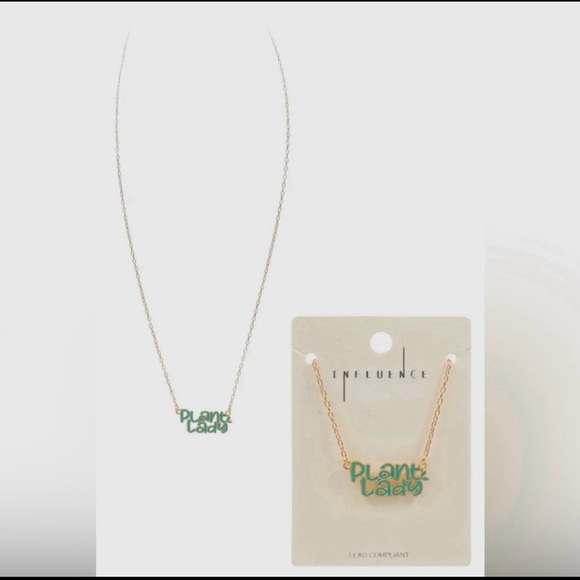 Jewelry - Green 'Plant Lady' Pendant Necklace
